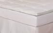 Hollander 233-Thread-Count Cotton Cover Custer Fiber Fill Fiberbed, King, White