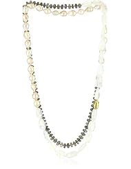 Lena Skadegard "Galatea" Baroque Pearls, Moonstone, Labradorite, Gold Bead Necklace