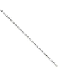 14k White gold 1.5mm Lightweight Cable Chain