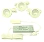 Hera EcoLine Halogen 3 Light Set, with 60 Watt Transformer, White #CLA/SET2ES120WH