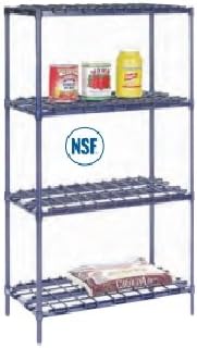 Nexel Wire, 74 In H Back Room Shelving - Powder Epoxy, Brs-183674, W X D X H: 18 X 36 X 74, Number Of Shelves : 4, Rust Warrantee: 15 Year Limited, Product Weight : 103#, Ds18367Z