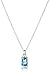 Amazon Collection Sterling Silver Checkerboard Gemstone and Created White Sapphire Earrings and Pendant Jewelry Set