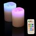 Flicker Flame Two LED Colour Changing Real Wax Candles With Remote Control