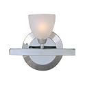 1-Light Wall Sconce - Chrome and White