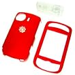 SOLID RED SNAP-ON COVER HARD CASE (With Optional Swivel Belt Clip) for HTC Mogul / XV6800 / PPC6800 / P4000 [Beyond Cell Packaging]