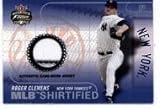 2003 Fleer Focus JE MLB Shirtified Game Jersey #RC Roger Clemens - New York Yankees (Piece of Authentic Game-Worn Jersey) (Baseball Cards)