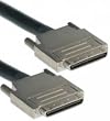 0.8mm Male / 0.8mm Male, VHDCI 68 SCSI Cable, Offset, Metal Hood, 6 ft