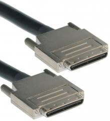 0.8mm Male / 0.8mm Male, VHDCI 68 SCSI Cable, Offset, Metal Hood, 6 ft