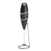 BonJour Frother, Automatic Battery Powered Oval with Stand, Black