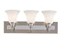 Possini Brushed Steel and Chrome 3 Light Bath Light Fixture