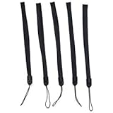 COSMOS 5 pcs Black Nylon Hand Wrist Strap Lanyard For Camera Cell phone ipod mp3 mp4 PSP Wii and other Electronic Devices + Cosmos cable tie