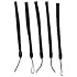 COSMOS 5 pcs Black Nylon Hand Wrist Strap Lanyard For Camera Cell phone ipod mp3 mp4 PSP Wii and other Electronic Devices + Cosmos cable tie