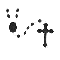 Black Rosary - 17'' in Length - IMPORTED FROM ITALY