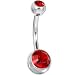 Lite Siam Double Gem Belly Button Ring