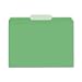 Pendaflex 1521/3BGR Pendaflex 2-Tone File Folders, 1/3 Cut, Top Tab, Letter, Light Green, 100/Box