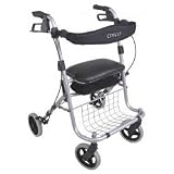 Adjustable Rollator (Silver) (Silver) (27H x 26W x 33D)