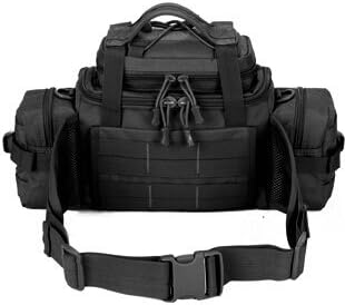 Defoe 5 Men's Tactical Gear Military Waist Shoulder Tote Bag Waterproof Sports Bag Black