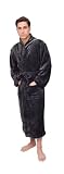 Wrapped In A Cloud Men's Plush Spa Robe in Gray Small/Medium CG20121026MS
