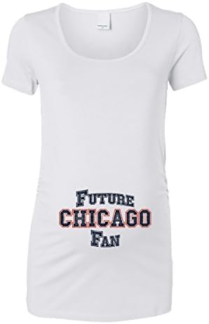 Trunk Candy Womens Future Chicago Fan Maternity Top (White, Medium)