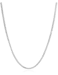 Klassics 10k White Gold .50mm Solid Light Box Chain Necklace, 18"