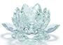 5.5" Faceted Glass Lotus Candle Holder