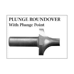 1/4r Carbide Tipped Plunge Round Over Router Bit