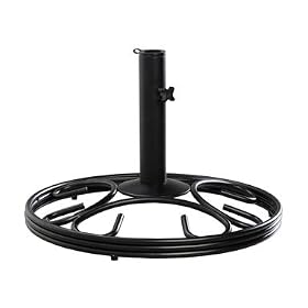 Living Accents Wrought Iron Round Umbrella Base (28580MB)