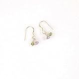 Peridot and Amethyst Dangle Earring