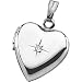Sterling Silver Heart Shaped Diamond Locket