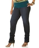 Baby Phat - Baby Phat Plus Size Ruched Ankle Jeans, Ruffus Wash