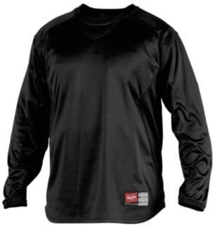 Bomark RUDFPBK-L Rawlings Large Dugout Pullover - Black
