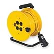 LumaPro 2YKR7 Cord Reel, Manual, 14/3, 80Ft, Yellow