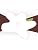 White Rosette on Chocolate Brown