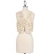 Mystree Spring Flowers Rosette Vest in Cream