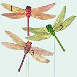 7 Mesh Pink & Purple Dragonfly Floral Craft Pick Christmas Ornament #59182