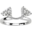 Gorgeous! Women's 14k White-gold (3/4CTTW ) Moissanite Solitaire Enhancer. Also available in Yellow-gold
