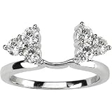 Gorgeous! Women's 14k White-gold (3/4CTTW ) Moissanite Solitaire Enhancer. Also available in Yellow-gold