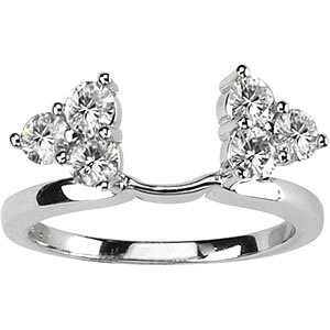 Childrens Toyshop  Jewelry : Gorgeous! Women's 14k White-gold (3/4CTTW ) Moissanite Solitaire Enhancer. Also available in Yellow-gold
