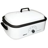NESCO 18 QT ROASTER OVEN - NON-STICK - WHITE