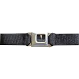Licensed Pontiac Car Logo Seat Belt Style Belt Buckle Canvas Black Webbing by BUCKLE DOWN