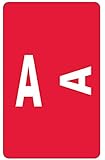 Smead AlphaZ ACCS Color-Coded Alphabetic Label, A, Label Sheet, Red, 100 per Pack (67171)