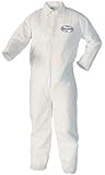 KleenGuard Coveralls A 40 Liquid and Particle Protection Apparel (44305), White, 2XL (XXL), 25 Garments / Case