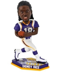 Minnesota Vikings Sidney Rice Forever Collectibles Thematic Base Edition Bobble Head