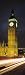 Clock Tower Lit Up at Night, Big Ben, Houses of Parliament, Palace of Westminster, Lo...
