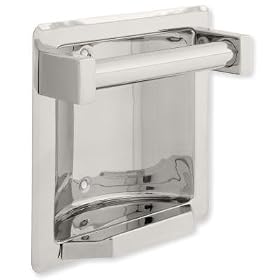 Franklin Brass 5568 Soap Holder with Bar, Recessed, Century Collection, Bright Stainless... by Franklin Brass