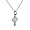 British Jewellery Workshops Silver 16x11mm hand engraved Celtic Cross with Rolo chain 18 inches