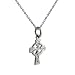 British Jewellery Workshops Silver 16x11mm hand engraved Celtic Cross with Rolo chain