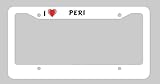 Custom License Plate with I Love Peri