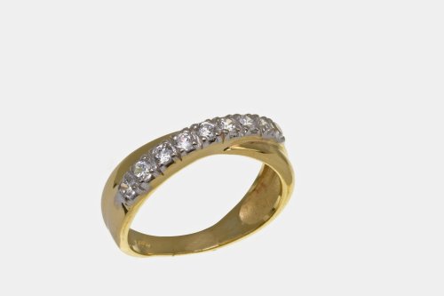 Damen-Ring 9 Karat (375) Bicolor Gr. 52 (16.6)  Zirkonia DIV 003GJ Preisvergleich