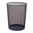 11" Round Wastebasket, Black